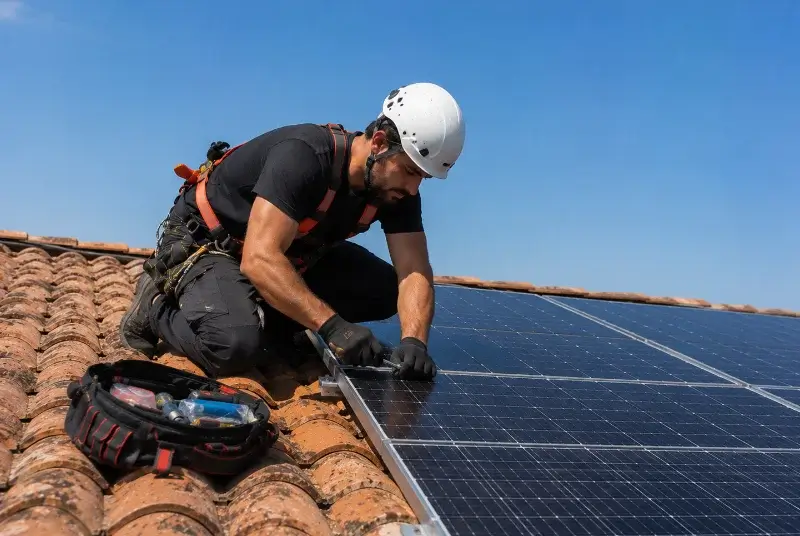 Maintenance et monitoring de panneaux solaires à Momas